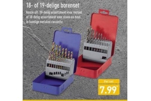 18 of 19 delige borenset