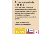 accu schroevendraaier li ion 3 6 v