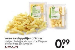 verse aardappeltjes of frites