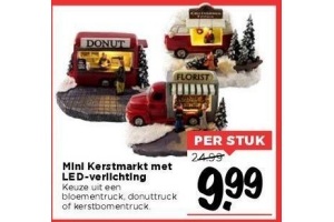 mini kerstmarkt met led verlichting