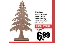 houten kerstboom met led verlichting