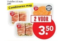 diverse carre en kipschnitzel