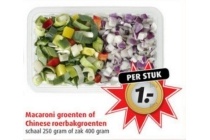 macaroni groenten of chinese roerbakgroenten
