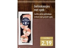 geitenkaas met spek