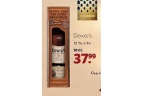 dewar s 12 yrs in tin