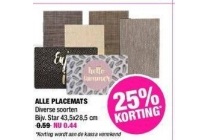 alle placemats