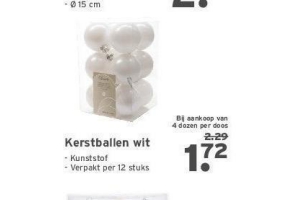 kerstballen wit