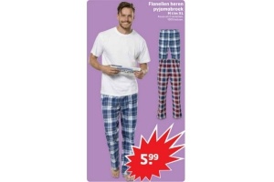 flanellen heren pyjamabroek