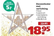 decoratiester met verlichting