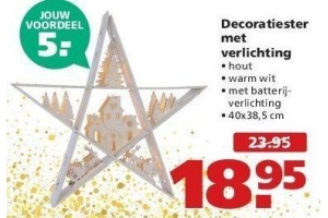 decoratiester met verlichting