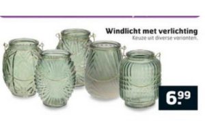 windlicht met verlichting