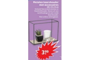 metalen kaarshouder met accessoires