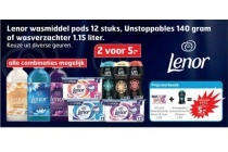 lenor wasmiddel pods 12 stuks unstoppables 140 gram of wasverzachter 1 15 liter