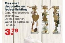 fles met decoratie en ledverlichting