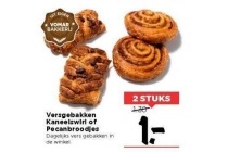 versgebakken kaneelswirl of pecanbroodjes