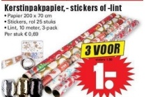kerstinpakpapier stickers of lint