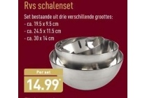 rvs schalenset