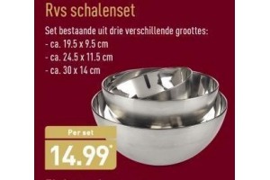 rvs schalenset