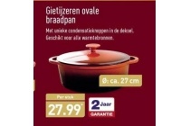 gietijzeren ovale braadpan