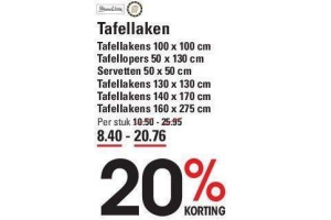 tafellakens en accessoires