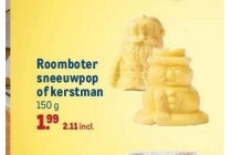 roomboter sneeuwpop of kerstman