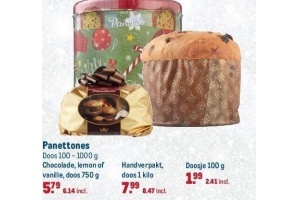 panettones chocolade handverpakt