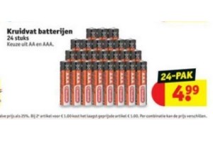 kruidvat batterijen 24 stuks