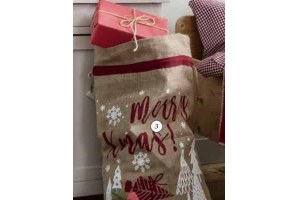 zak jute kerst diverse prints