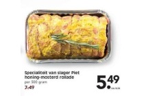 specialiteit van slager piet honing mosterd rollade