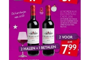 le bordeaux du chateau cadis 2016