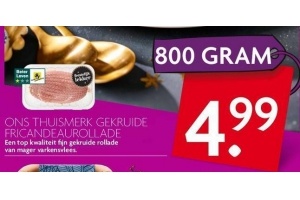 ons thuismerk gekruide fricandeaurollade