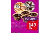 lavacakejes of cheesecake mousse met biscuit