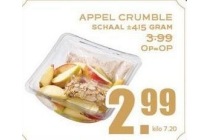 appel crumble schaal