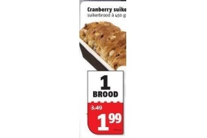 cranberry suikerbrood