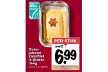 ovenschotel zalmfilet in bladerdeeg