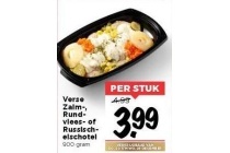 verse zalm rundvlees of russisch eischotel