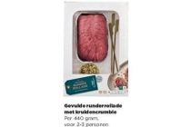 plus feestmoment gevulde runderrollade