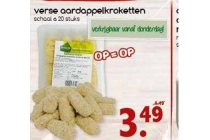 verse aardappelkroketten