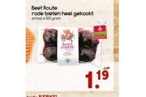 beet route rode bieten heel gekookt