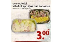 ovenschotel witlof of spruitjes met kaassaus