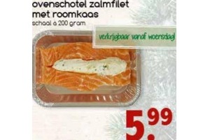 ovenschotel zalmfilet met roomkaas