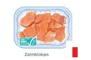 plus lekker gourmetten zalmblokjes