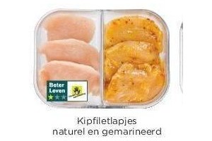 kipfiletlapjes naturel en gemarineerd
