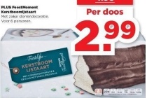 plus feestmoment kerstboomijstaart