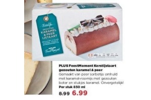 plus feestmoment kerstijstaart gezouten karamel en peer