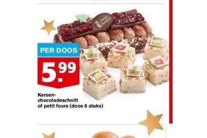 kersenchocoladeschnitt of petit fours nu voor eur5 99