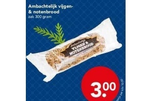 ambachtelijk vijgen en notenbrood