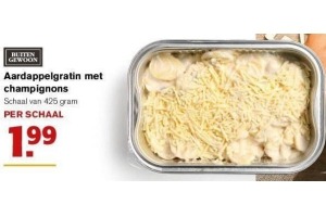 aardappelgratin met champignons