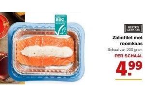 zalmfilet met roomkaas