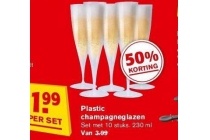 plastic champagneglazen